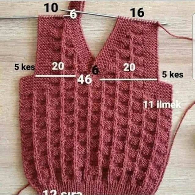 como tejer un chaleco para bebes